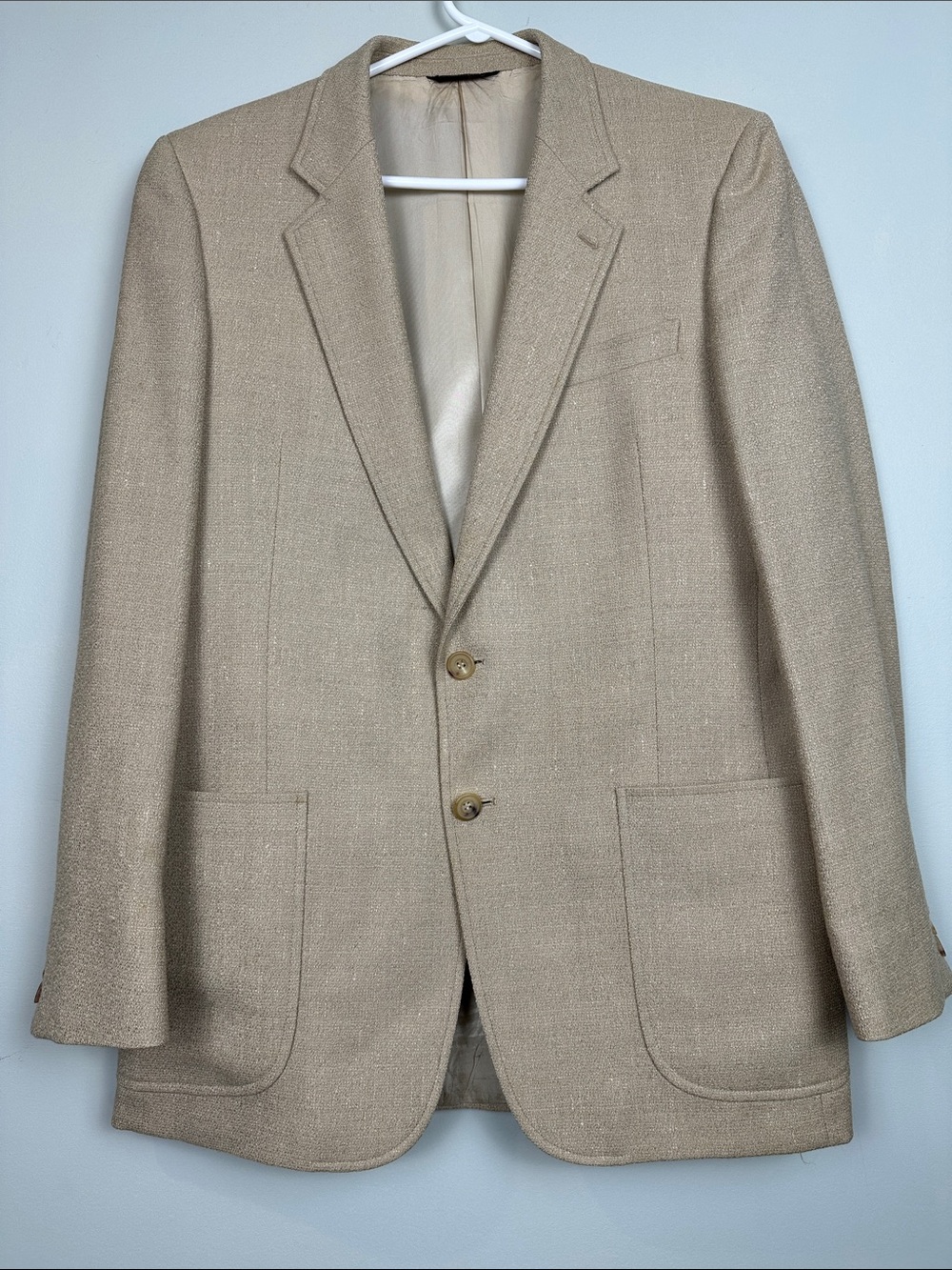 147. vintage wool silk men’s blazer.
